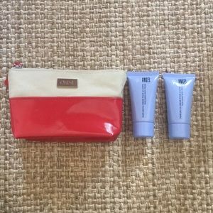 Two 1 oz Angel perfuming body cream + cosmetic bag